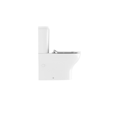 Crosswater KAI duobloktoilet met afvoerbocht 35.5x64x40cm inclusief toiletzitting en reservoir keramiek wit