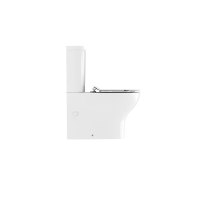 Crosswater KAI Duobloktoilet - zonder reservoir - zonder zitting - afvoerbocht - 35.5x64x40cm - keramiek wit