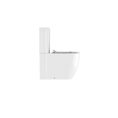Crosswater KAI X Compact duobloktoilet zonder reservoir met afvoerbocht 37x62x39.5cm keramiek wit