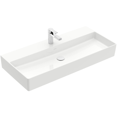 Villeroy & Boch Memento 2.0 wastafel voor handdoekhouders 100x47cm zonder overloop 1 kraangat ceramic+ wit