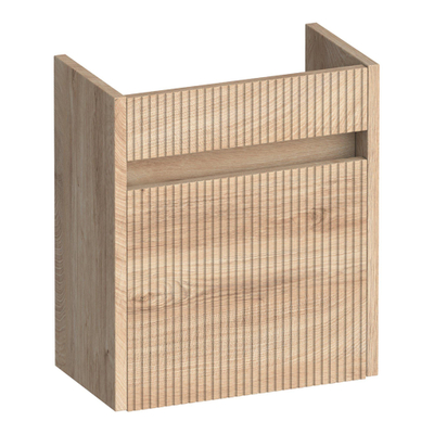 BRAUER Adore Wavy fonteinonderkast - 40x45x22cm - met 1 deur greeploos linksdraaiend Forest Wheat