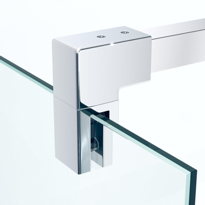 Saniclass Bellini Inloopdouche - scharnierbevestiging - 30x200cm - 8mm veiligheidsglas - anti kalk - chroom