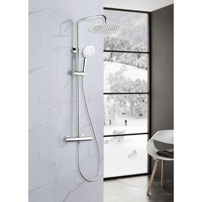 Adema Sparkle 2.0 regendoucheset met thermostaat hoofddouche 30cm handdouche 3 standen chroom OUTLET