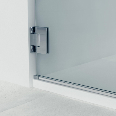 Saniclass Neptune Douchedeur - 80x200cm - profielloos - veiligheidsglas - anti kalk - chroom