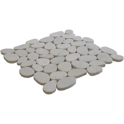 The Mosaic Factory Natural Stone mozaïektegel - 30.5x30cm - wand en vloertegel - Organisch - Marmer Ivory Mat