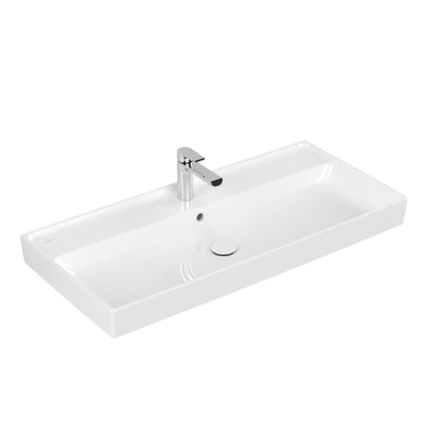 Villeroy & Boch Collaro meubelwastafel 100x47cm met overloop 1 kraangat ceramic+ wit