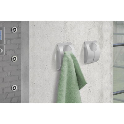 Zack Peco Handdoekhouder - zelfklevend - Mat RVS