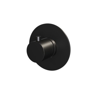 Brauer Black Edition inbouwthermostaat - inbouwdeel - 1 gladde knop - mat zwart