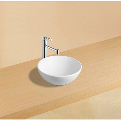 Wiesbaden Luna waskom rond 32x13 cm keramiek glans wit