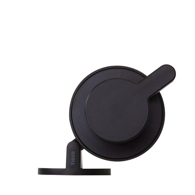 Tiger Tune Zeepdispenser - 180ml - wandmodel - zelfklevend - zwart/geborsteld RVS