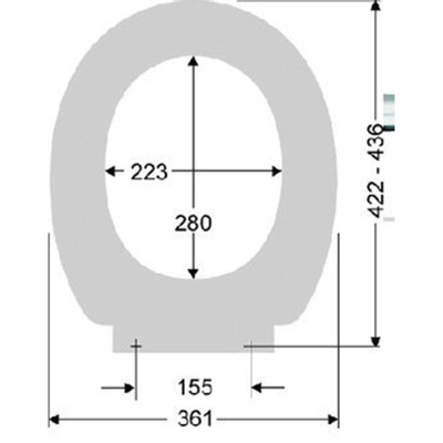 Pagette Rondo closetzitting met deksel en steekscharnieren wit