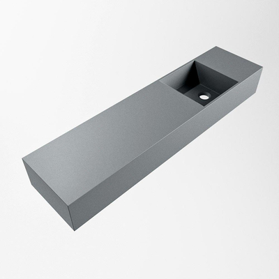 Mondiaz TYNE Fontein - 90x23x12cm - wasbak Rechts - zonder kraangaten - solid surface - Plata