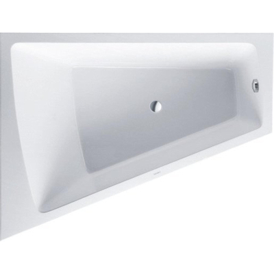 Duravit Paiova bad acryl afgeschuind 170x130x46cm links met aangevormd paneel en frame wit