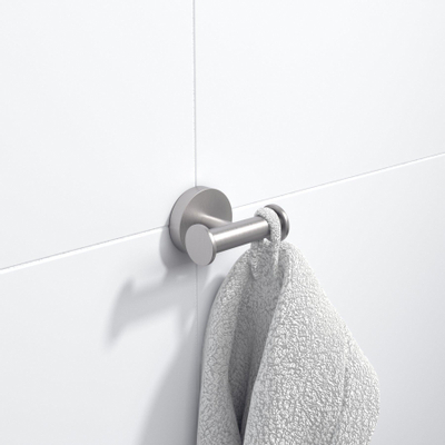 Ozean Eternal Handdoekhaak - dubbel - rond - RVS