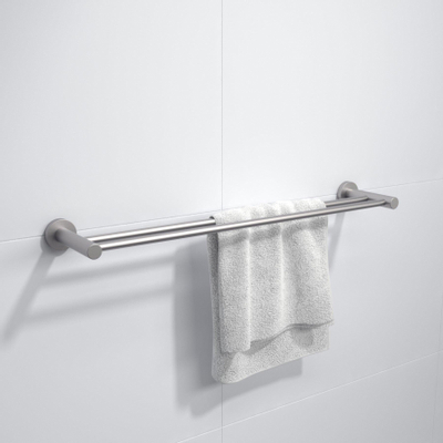 Ozean Eternal Handdoekhouder - dubbel - rond - RVS