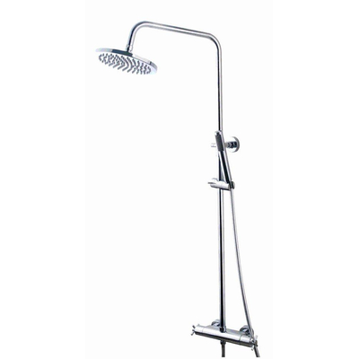 Wiesbaden Cross Cool Touch douche opbouwset thermostatische mengkraan chroom