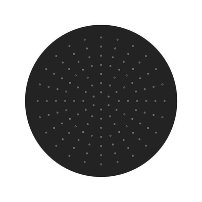 Wiesbaden Caral hoofddouche rond 30 x 0,8 cm mat zwart