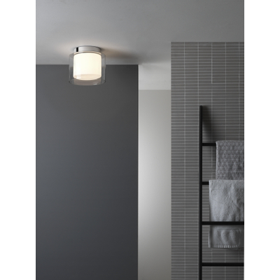 Astro Arezzo Ceiling plafondlamp exclusief E27 chroom 60x23cm IP44 glas A