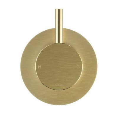 Hotbath Cobber afbouwdeel inbouwthermostaat met 2 pushbuttons verticale plaatsing geborsteld messing (goud) PVD OUTLET