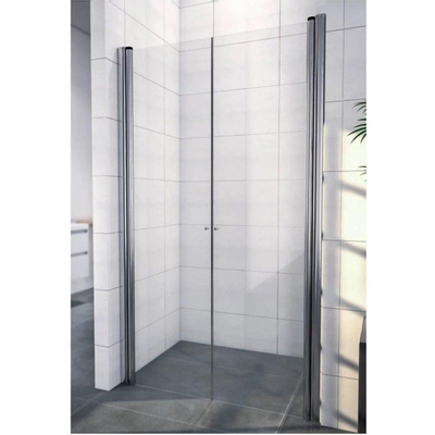 Wiesbaden Lagos pendeldeur in nis 900 x 2000 x 6 mm nano helder glas/chroom