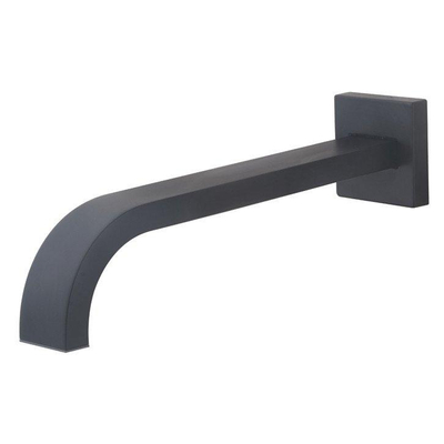 Wiesbaden Uitloop vierkant 25 cm 1/2'' mat zwart