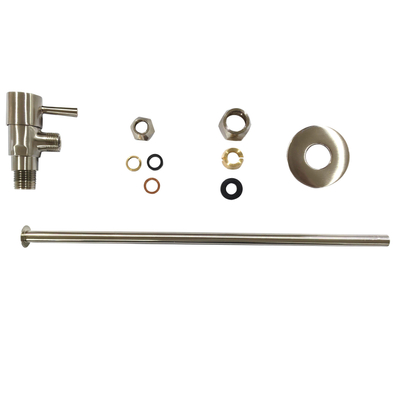 Riko Fonteinkraan aansluitset in blister geborsteld staal