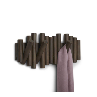 Umbra Picket handdoekhaak 38x17x4cm Dennenhout Verouderd walnoot