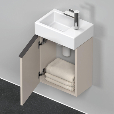 Duravit D-Neo wastafelonderkast 36.4x44x22.2cm Linksdraaiend 1 deur Taupe Mat