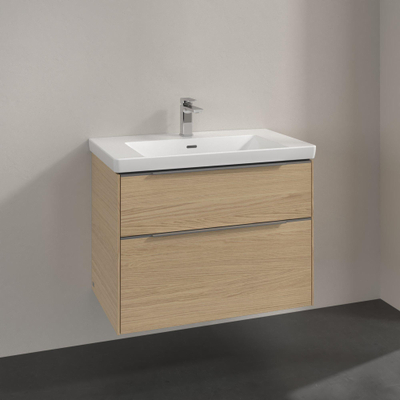 Villeroy & Boch Subway 3.0 wastafelonderkast 77.2x57.9cm 2 lades Nordic oak