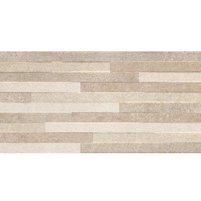 Baldocer Ceramica Pierre Taupe Decor wandtegel - 30x60cm - 10mm - Rechthoek - gerectificeerd - Natuursteen look - mat taupe