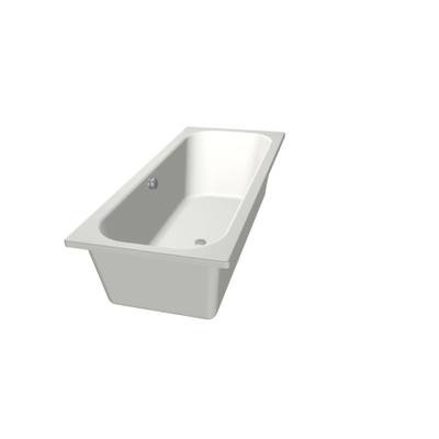 Xenz Aruba ligbad - 180x80cm - met overloop - zonder afvoer - Acryl Edelweiss mat