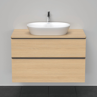 Duravit D-Neo wastafelonderkast 100x66.4x55cm 2 lades Natuur eiken Mat