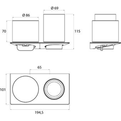 Emco Art glashouder/zeepdispenser met bedieningshendel chroom