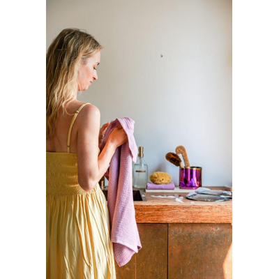 Wellmark CA 50x70cm theedoek - 2 stuks - waffle lilac