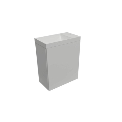 Arcqua Luna Fonteinset 54.3x39.7x21.8cm Glans Wit met marble fontein zonder overloop mat wit