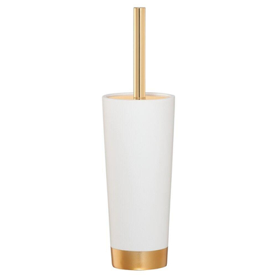 Sealskin Glossy Toiletborstel met houder Polyresin Goud/Wit