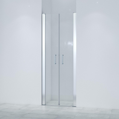 FugaFlow Efficiente Vetro Pendeldeur - 80x200cm - 6mm veiligheidsglas - anti kalk - chroom