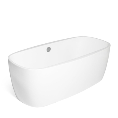 ZEZA Eloise III vrijstaand bad - 170x80x57cm - met badwaste - acryl wit OUTLETSTORE