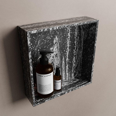 MONDIAZ EASY Nis - 29.5x29.5cm - geschikt voor in- of opbouw - 1 vak - kleur Lava