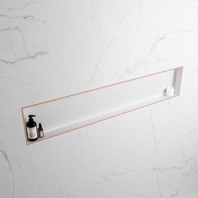 MONDIAZ EASY Nis - 149.5x29.5cm - geschikt voor in- of opbouw - 1 vak - kleur Rosee | Talc