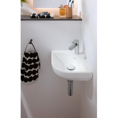 Villeroy & boch Subway 3.0 hoekfontein 32cm 1 kraangat zonder overloop met ceramicplus wit