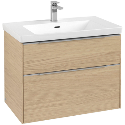 Villeroy & Boch Subway 3.0 wastafelonderkast 77.2x57.9cm 2 lades Nordic oak