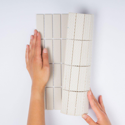 The Mosaic Factory London mozaïektegel - 30x30cm - wand en vloertegel - Rechthoek - Porselein White Mat