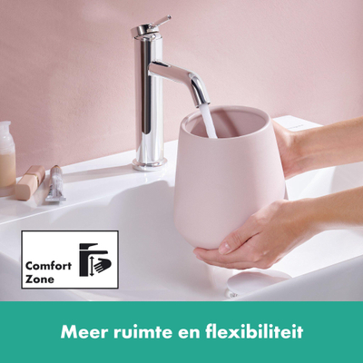 Hansgrohe Tecturis Wastafelmengkraan - coolstart - zonder waste - 11.6cm uitloop - chroom