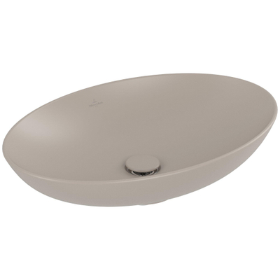 Villeroy & Boch Loop & Friends Opzetwastafel - 62 x 42 x 12 cm - Almond CeramicPlus - met overloop