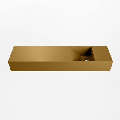 Mondiaz TYNE Fontein - 90x23x12cm - wasbak Rechts - zonder kraangaten - solid surface - Oro