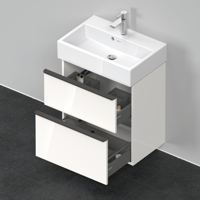 Duravit D-Neo wastafelonderkast 58.4x62.5x37.2cm 2 lades wit Hoogglans