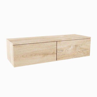 MONDIAZ ALAN MODULE Wastafelonderkast - 120x45x30cm - 2 lades - push to open - Melamine - Washed oak mat