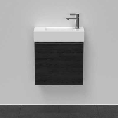 Duravit D-Neo wastafelonderkast 48.4x44x22.2cm Rechtsdraaiend 1 deur Eiken (zwart) Mat