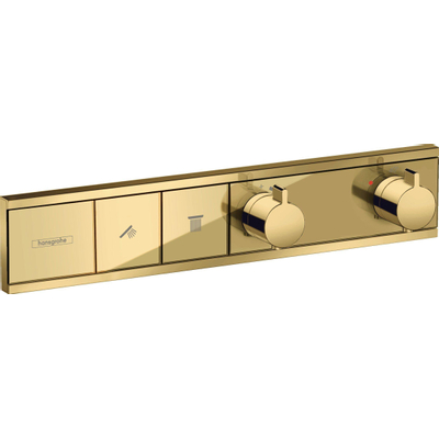 Hansgrohe RainSelect afbouwdeel v. inbouw douchekraan thermostatisch v. 2 functies 45.6x90cm polished gold